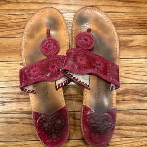 Jack Rogers 10M pink crocodile sandal